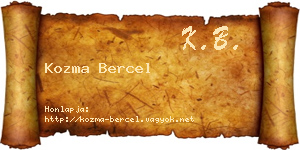 Kozma Bercel névjegykártya